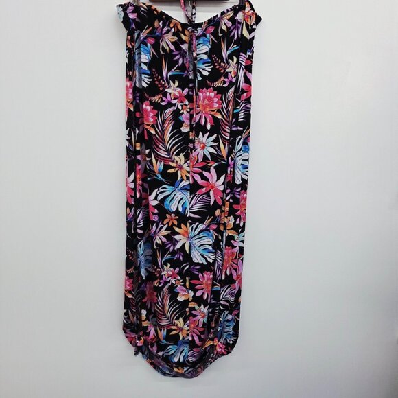 No Boundaries Juniors Plus Size Tropical Floral Halter Maxi Dress 3XL (21) - Picture 6 of 15